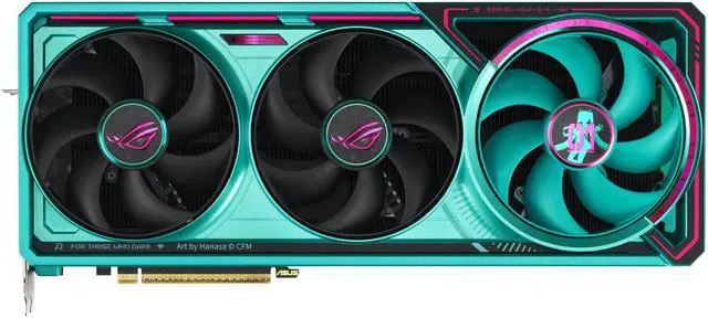 ASUS ROG Astral GeForce RTX 5080 16GB GDDR7 OC HATSUNE MIKU EDITION PCI Express 5 0 x16 Graphics Card ROG ASTRAL RTX5080 O16G MIKU W