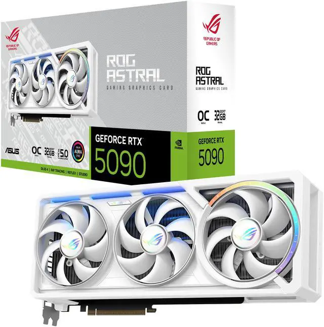 ASUS ROG Astral GeForce RTX 5090 32GB GDDR7 PCI Express 5 0 Graphics Card ROG ASTRAL RTX5090 O32G WHITE