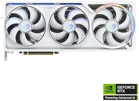 ASUS ROG Astral GeForce RTX™ 5080 16GB GDDR7 Edición OC Blanca - Tarjeta gráfica de cuatro ventiladores que ofrece un flujo de aire y presión de aire sin precedentes para un rendimiento óptimo
