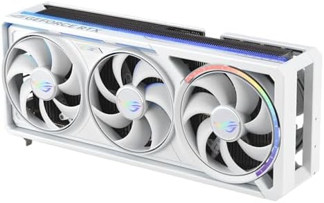 ASUS ROG Astral GeForce RTX 5090 White OC Edition Gaming Graphics Card  PCIe 5 0  32GB GDDR7  HDMI/DP 2 1  3 8 slot  4fan design  Axial tech fans  patented vapor chamber  Phase change GPU thermal pad 