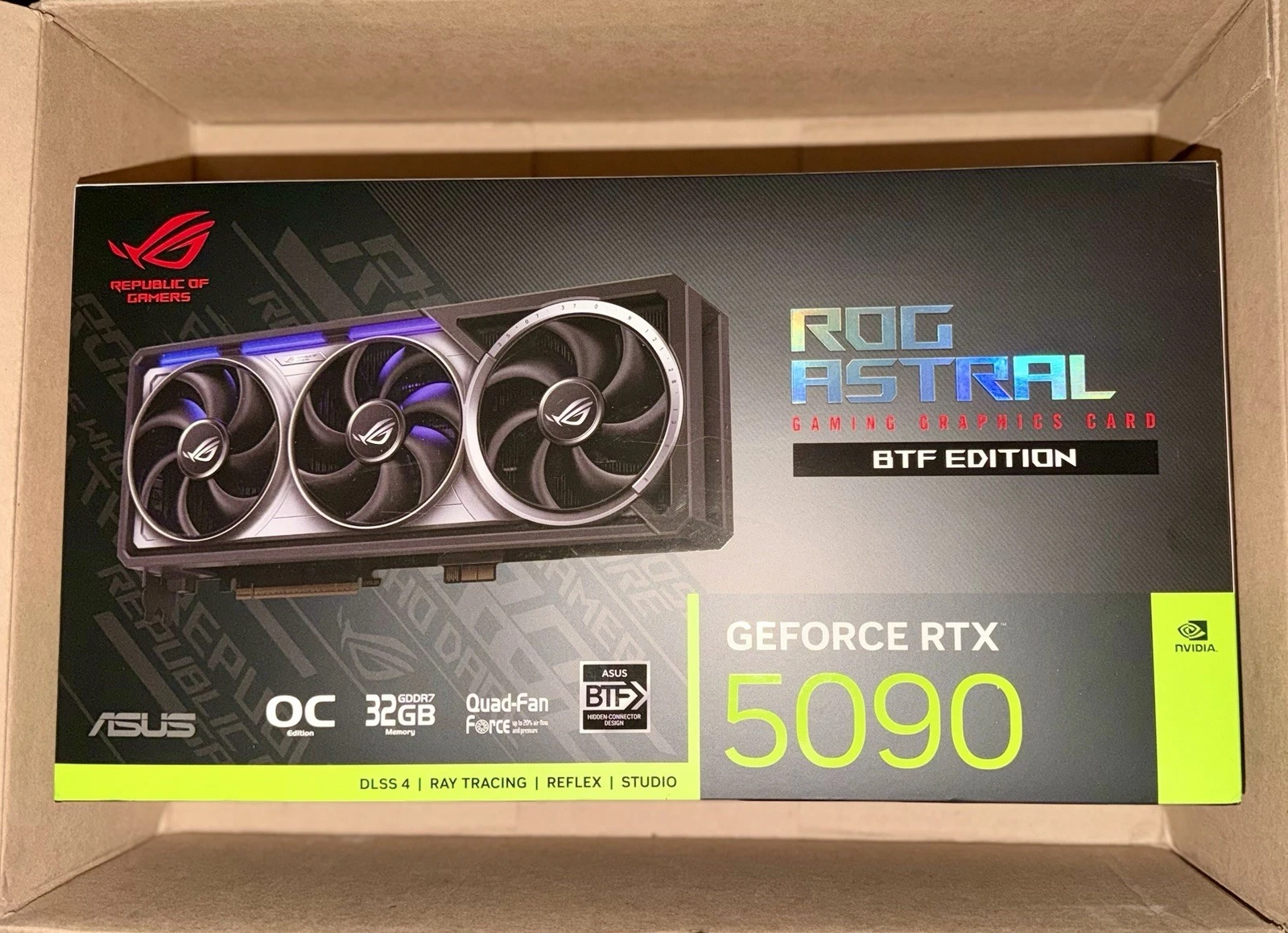 ASUS ROG Astral GeForce RTX 5090 BTF OC 32GB GDDR7 NEW SEALED IN HAND SHIPS NOW