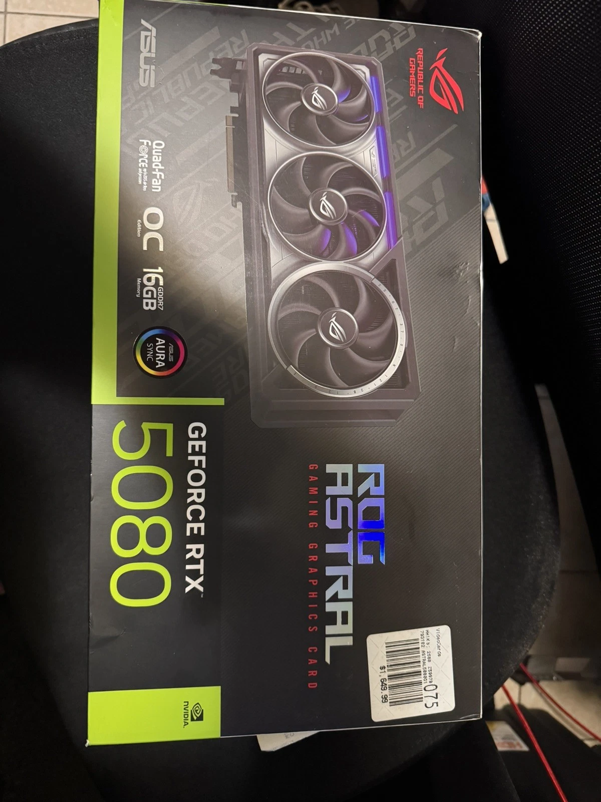 ASUS ROG Astral GeForce RTX  5080 OC Gaming 16GB GDDR7