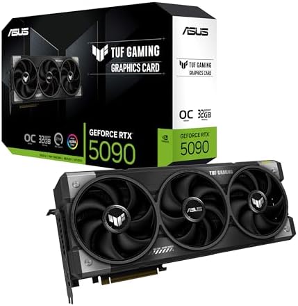 ASUS ROG Astral NVIDIA GeForce RTX 5090 32GB GDDR7 OC Edition Gaming Graphics Card  PCIe 5 0  HDMI/DP 2 1  3 8 Slot  4 Fan Design  Axial tech Fans  Patented Vapor Chamber   3 Year Warranty