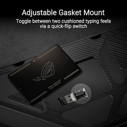 ASUS ROG Azoth Extreme Wireless Mechanical Gaming Keyboard   75  TKL  ROG NX Snow Linear Switches  PBT Keycaps  Aluminum Chassis  Carbon Fiber  Gasket Mount  Color OLED Screen  PC/Mac Support   Black