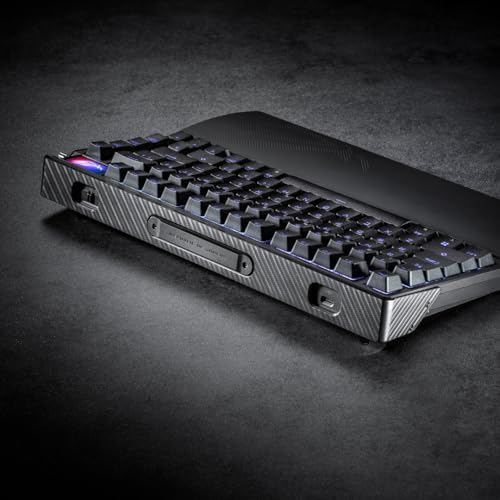 ASUS ROG Azoth Extreme Wireless Mechanical Gaming Keyboard   75  TKL  ROG NX Snow Linear Switches  PBT Keycaps  Aluminum Chassis  Carbon Fiber  Gasket Mount  Color OLED Screen  PC/Mac Support   Black