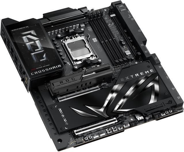 Placa base para juegos ASUS ROG CROSSHAIR X870E EXTREME AMD X870E AM5 E-ATX: 20+2+2 etapas de potencia, DDR5, PCIe 5.0, 5 puertos M.2, LAN 5G y 10G, Wi-Fi 7, USB 4.0 tipo C, LCD de 5", overclocking y conectividad con IA