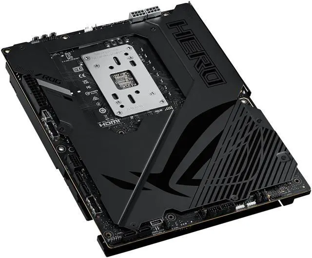 ASUS ROG CROSSHAIR X870E HERO BTF AMD X870E ATX Board with Hidden connector Design and High power GPU Slot for Clean Cable Management  18 2 2 Power  DDR5  WiFi 7  5x M 2  PCIe 5 0  USB4  Advanced AI PC ready