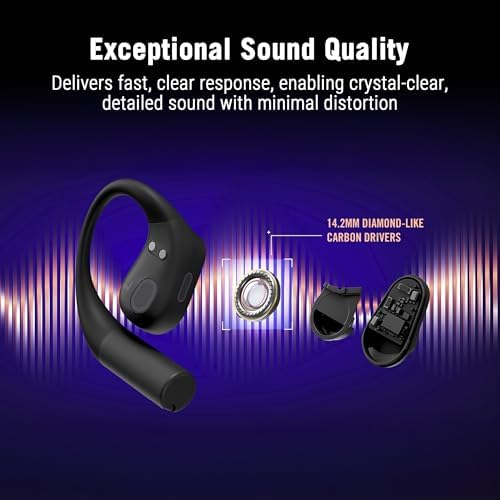 ASUS ROG Cetra Open Wireless Open Ear Earbuds   Dual Mode  BT/2 4GHz   Quad AI Noise Canceling Mic  Low Latency  16H Playtime  IPX5 Water Resistant  for Daily/Workout/Outdoor/Gaming Use   Black