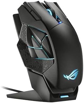 ASUS ROG Chakram X Origin Wireless Gaming Mouse   MMO/MOBA Design  Detachable Joystick  11 Programmable Buttons Right Handed  123g  Tri Mode Connectivity  36K DPI  up to 150Hr Battery  PC/Mac Support