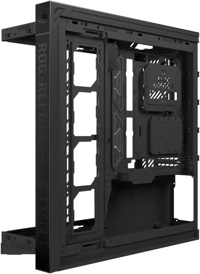 ASUS ROG Cronox Full Tower Gaming PC Case Curved Tempered Glass Side Panel  Support for Graphics Cards up to 400mm Long  EATX and BTF Motherboards  9 2 Inch LCD Case Screen Module