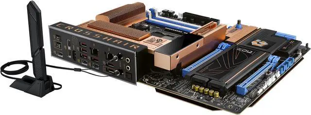 ASUS ROG Crosshair 2006 X870E AM5 ATX motherboard  DDR5  DIMM Fit  WiFi 7  10Gb LAN  5x M 2  2x USB4  2" OLED Display  AIO Q Connector