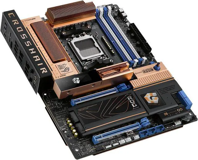ASUS ROG Crosshair 2006 X870E AM5 ATX motherboard  DDR5  DIMM Fit  WiFi 7  10Gb LAN  5x M 2  2x USB4  2" OLED Display  AIO Q Connector