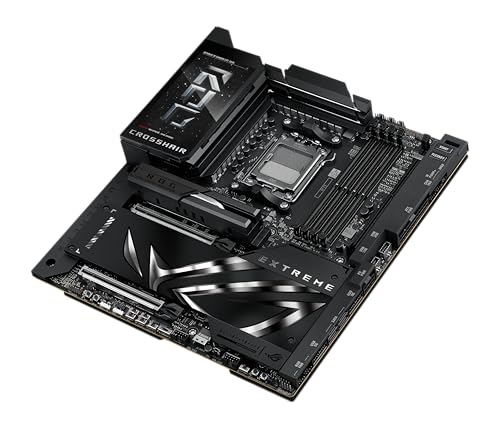 ASUS ROG Crosshair X870E Extreme AMD X870E AM5 E ATX Gaming Motherboard   20 2 2 Power Stages  DDR5  PCIe 5 0  5X M 2  5G & 10G LAN  Wi Fi 7  USB4 Type C  5  LCD  AI Overclocking & Networking
