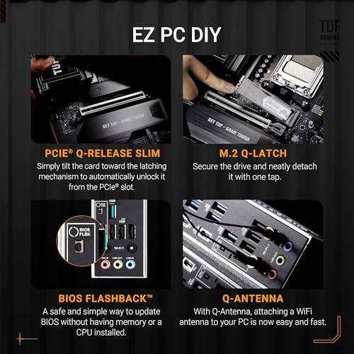 ASUS ROG Crosshair X870E Hero AMD X870E AM5 ATX Motherboard  Advanced AI PC Ready  18 2 2 Power Stages  DDR5  PCIe  5 0  5X M 2  Wi Fi 7  USB4   AI Overclocking  Core Flex  PCIe Slot Q Release Slim