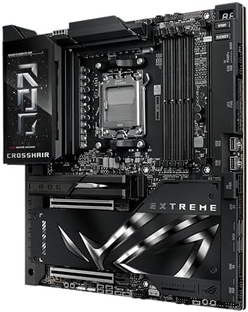ASUS ROG Crosshair X870E Hero AMD X870E AM5 ATX Motherboard  Advanced AI PC Ready  18 2 2 Power Stages  DDR5  PCIe  5 0  5X M 2  Wi Fi 7  USB4   AI Overclocking  Core Flex  PCIe Slot Q Release Slim