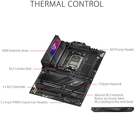 ASUS ROG Crosshair X870E Hero AMD X870E AM5 ATX Motherboard  Advanced AI PC Ready  18 2 2 Power Stages  DDR5  PCIe  5 0  5X M 2  Wi Fi 7  USB4   AI Overclocking  Core Flex  PCIe Slot Q Release Slim