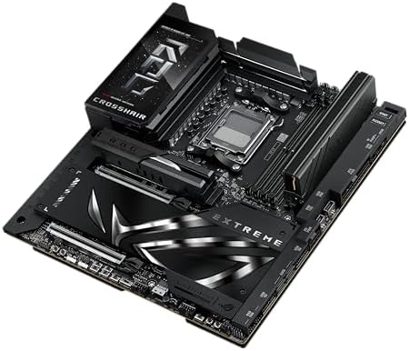 ASUS ROG Crosshair X870E Extreme AMD X870E AM5 E ATX Gaming Motherboard   20 2 2 Power Stages  DDR5  PCIe 5 0  5X M 2  5G & 10G LAN  Wi Fi 7  USB4 Type C  5  LCD  AI Overclocking & Networking