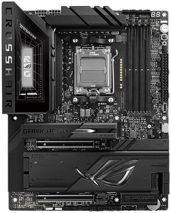 ASUS ROG Crosshair X870E Dark Hero ATX Motherboard  20 2 2 Power Stages  DDR5 Slots  PCIe  5 0  Five M 2 Slots  3D VC M 2 heatsink  USB4   AI Cache Boost  PCIe Slot Q Release  AIO Q Connector