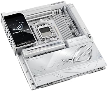 ASUS ROG Crosshair X870E Glacial AM5 E ATX Motherboard  DDR5  DIMM Fit  WiFi 7  PCIe 5 0  7X M 2  2X 10Gb LAN  5  LCD  AIO Q Connector  AI Cache Boost