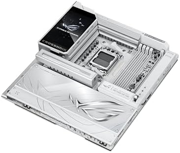 ASUS ROG Crosshair X870E Glacial AM5 E ATX Motherboard  DDR5  DIMM Fit  WiFi 7  PCIe 5 0  7X M 2  2X 10Gb LAN  5  LCD  AIO Q Connector  AI Cache Boost
