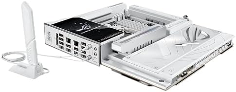 ASUS ROG Crosshair X870E Glacial AM5 E ATX Motherboard  DDR5  DIMM Fit  WiFi 7  PCIe 5 0  7X M 2  2X 10Gb LAN  5  LCD  AIO Q Connector  AI Cache Boost