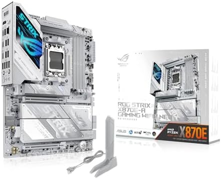 ASUS ROG Crosshair X870E Glacial AM5 E ATX Motherboard  DDR5  DIMM Fit  WiFi 7  PCIe 5 0  7X M 2  2X 10Gb LAN  5  LCD  AIO Q Connector  AI Cache Boost