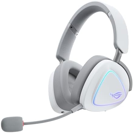 ASUS ROG Delta II Wireless Gaming Headset with Detachable Mic   Tri Mode  BT  2 4GHz  3 5mm   50mm Titanium Plated Drivers  110Hr Battery  Lightweight  for PC  PS5  PS4  Xbox  Switch  Mobile   Black