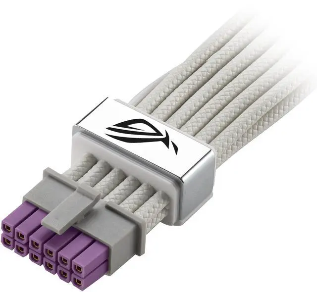 ASUS ROG Equalizer White Edition 12V 2x6 PCIe Cable  ATX 3 1 & PCIe 5 1  Load Balance PSU to ROG Equalizer Power  Reduction of Current Variation  Enhanced Graphics Card Protection   3 Year Warranty