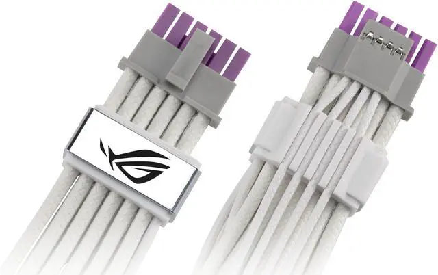 ASUS ROG Equalizer White Edition 12V 2x6 PCIe Cable  ATX 3 1 & PCIe 5 1  Load Balance PSU to ROG Equalizer Power  Reduction of Current Variation  Enhanced Graphics Card Protection   3 Year Warranty