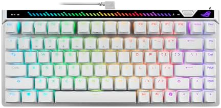 ASUS ROG Falchion Ace 75 HE Wired Analog Hall Effect Gaming Keyboard  75  TKL  USB  Hot Swappable HFX V2X Magnetic Switch  Rapid Trigger  8KHz Polling  PBT Keycap  Carry Case  Web based Config   White