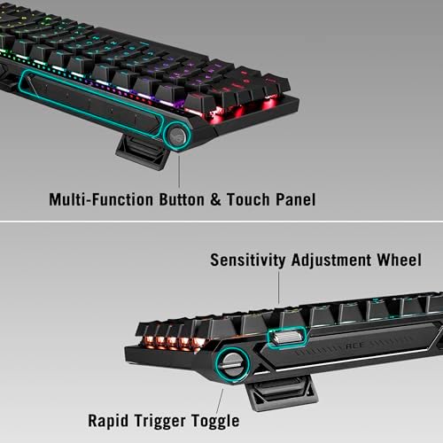 ASUS ROG Falchion Ace 75 HE Wired Analog Hall Effect Gaming Keyboard  75  TKL  USB  Hot Swappable HFX V2X Magnetic Switch  Rapid Trigger  8KHz Polling  PBT Keycap  Carry Case  Web based Config   White