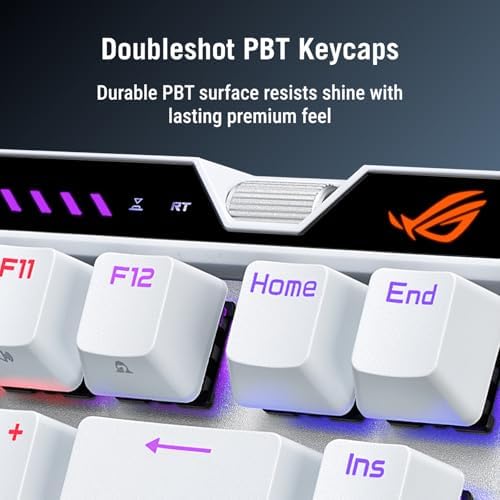 ASUS ROG Falchion Ace 75 HE Wired Analog Hall Effect Gaming Keyboard  75  TKL  USB  Hot Swappable HFX V2X Magnetic Switch  Rapid Trigger  8KHz Polling  PBT Keycap  Carry Case  Web based Config   White