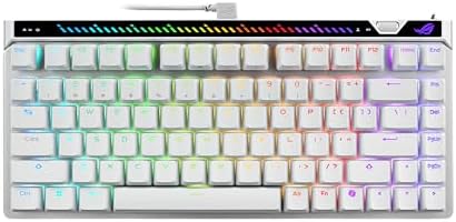 ASUS ROG Falchion Ace 75 HE Wired Analog Hall Effect Gaming Keyboard  75  TKL  USB  Hot Swappable HFX V2X Magnetic Switch  Rapid Trigger  8KHz Polling  PBT Keycap  Carry Case  Web based Config   White