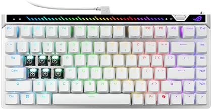 ASUS ROG Falchion Ace 75 HE Wired Analog Hall Effect Gaming Keyboard  75  TKL  USB  Hot Swappable HFX V2X Magnetic Switch  Rapid Trigger  8KHz Polling  PBT Keycap  Carry Case  Web based Config   White