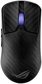 ASUS ROG Harpe Ace Extreme - Ratón inalámbrico para juegos de esports – Construcción de fibra de carbono, 1.66 oz ligero, conectividad de tres modos, 42K DPI, batería de hasta 70 horas, patines de