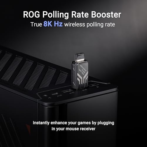 ASUS ROG Harpe Ace Extreme - Ratón inalámbrico para juegos de esports – Construcción de fibra de carbono, 1.66 oz ligero, conectividad de tres modos, 42K DPI, batería de hasta 70 horas, patines de