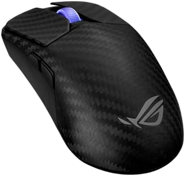 ASUS ROG Harpe Ace Extreme - Ratón inalámbrico para juegos de esports – Construcción de fibra de carbono, 1.66 oz ligero, conectividad de tres modos, 42K DPI, batería de hasta 70 horas, patines de