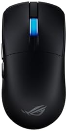 ASUS ROG Harpe Ace Extreme - Ratón inalámbrico para juegos de esports – Construcción de fibra de carbono, 1.66 oz ligero, conectividad de tres modos, 42K DPI, batería de hasta 70 horas, patines de
