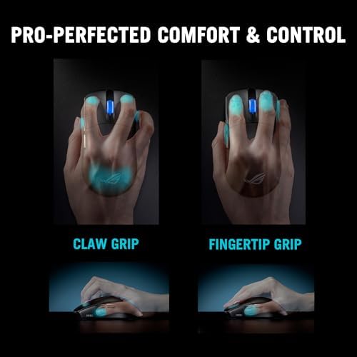 ASUS ROG Harpe II Ace Wireless Esports Gaming Mouse   2025  Pro Tested  Right Handed  48g Lightweight  Tri Mode Connectivity  42K DPI  8K Polling  101Hr Battery  Web Based Tool  PC/Mac Support   White