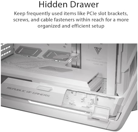 ASUS ROG Hyperion GR701 EATX - Carcasa para computadora de torre completa con estructura semiabierta, paneles laterales sin herramientas, soporta radiadores de hasta 0.079 x 16.535 in, soporte para