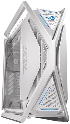 ASUS ROG Hyperion GR701 EATX - Carcasa para computadora de torre completa con estructura semiabierta, paneles laterales sin herramientas, soporta radiadores de hasta 0.079 x 16.535 in, soporte para