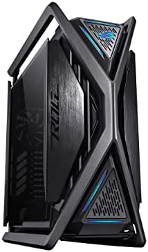 ASUS ROG Hyperion GR701 EATX - Carcasa para computadora de torre completa con estructura semiabierta, paneles laterales sin herramientas, soporta radiadores de hasta 0.079 x 16.535 in, soporte para