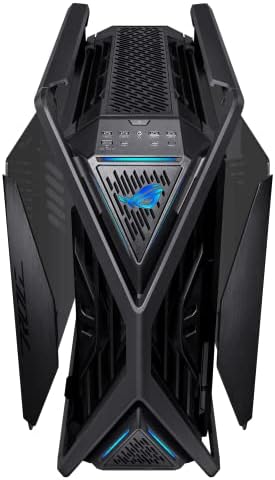ASUS ROG Hyperion GR701 BTF Edition PC case  ASUS ATX BTF motherboards Support  420 mm Dual Radiator Support  Four 140 mm Fans  Metal GPU Holder  Component Storage  ARGB Fan hub  60W Fast Charging