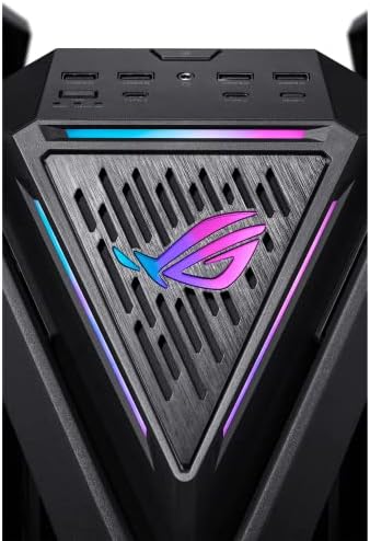 ASUS ROG Hyperion GR701 BTF Edition PC case  ASUS ATX BTF motherboards Support  420 mm Dual Radiator Support  Four 140 mm Fans  Metal GPU Holder  Component Storage  ARGB Fan hub  60W Fast Charging