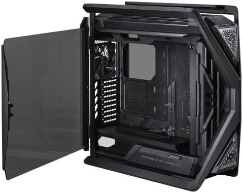 ASUS ROG Hyperion GR701 BTF Edition PC case  ASUS ATX BTF motherboards Support  420 mm Dual Radiator Support  Four 140 mm Fans  Metal GPU Holder  Component Storage  ARGB Fan hub  60W Fast Charging