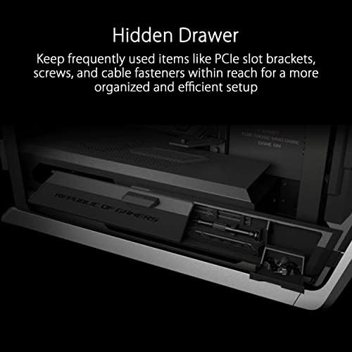 ASUS ROG Hyperion GR701 EATX Gaming Case  High Airflow Design  Tool Free Side Panels  Pre Installed 4x140mm Fans  Supports 420mm Radiators  Built in GPU Holder  Front USB Type C  2 Year Warranty