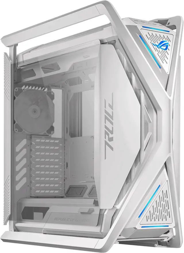 ASUS ROG Hyperion GR701 EATX full tower computer case with Semi open structure  tool free side panels  supports up to 2 x 420mm radiators  built in graphics card holder  2x front panel Type C