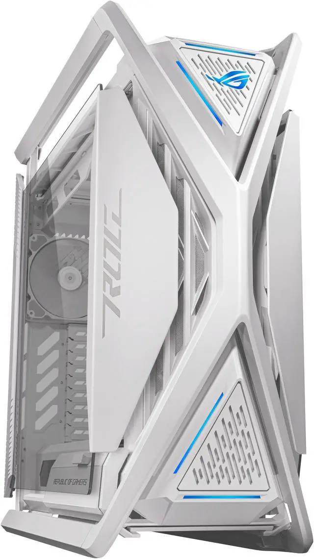 ASUS ROG Hyperion GR701 EATX full tower computer case with Semi open structure  tool free side panels  supports up to 2 x 420mm radiators  built in graphics card holder  2x front panel Type C