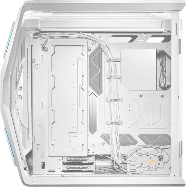 ASUS ROG Hyperion GR701 EATX full tower computer case with Semi open structure  tool free side panels  supports up to 2 x 420mm radiators  built in graphics card holder  2x front panel Type C