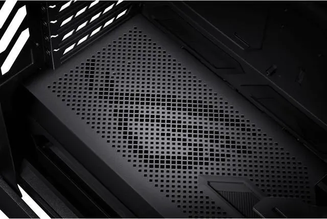 ASUS ROG Hyperion GR701 EATX full tower computer case with semi open structure  tool free side panels  supports up to 2 x 420mm radiators  built in graphics card holder 2x front panel Type C